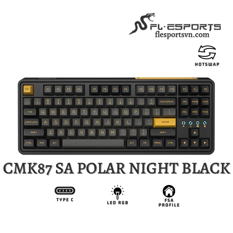 Bàn phím cơ FL-Esports CMK87 SA Polar Night Black 1