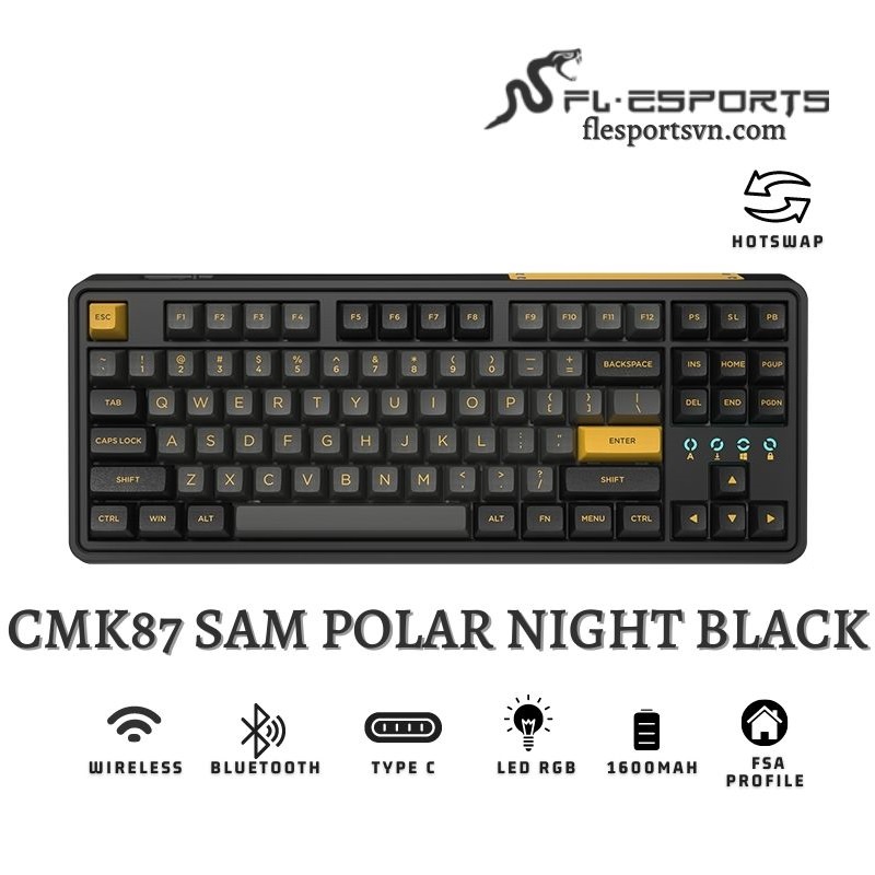 Bàn phím cơ FL-Esports CMK87 SA Polar Night Black 1