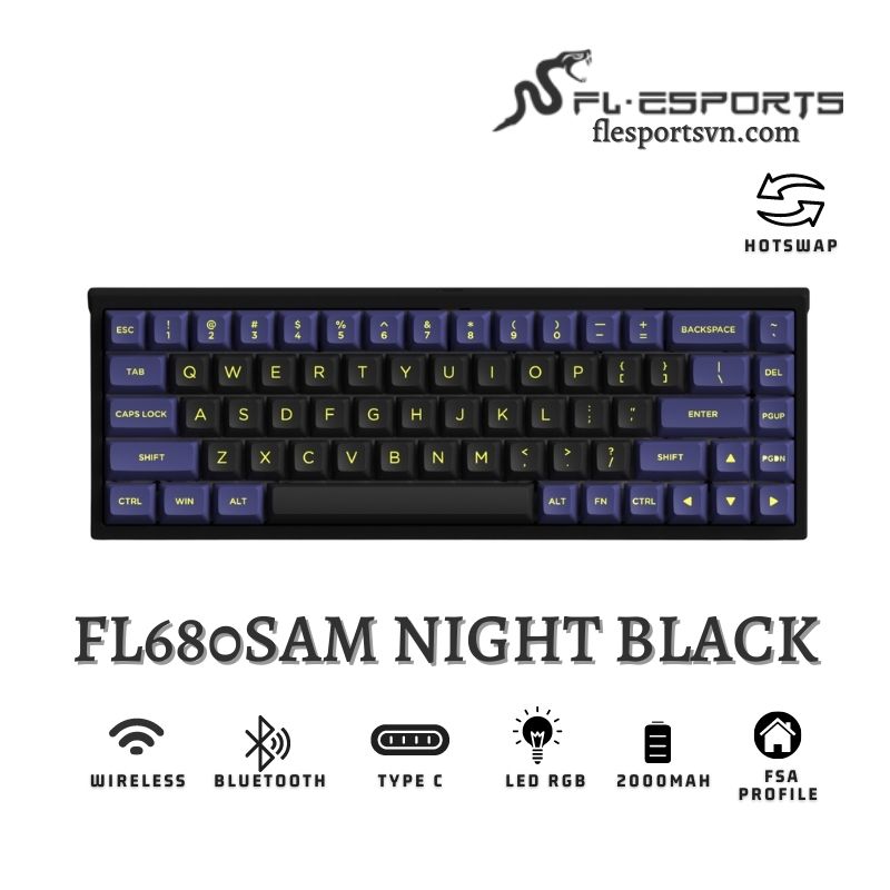 Bàn phím cơ FL-Esports FL680 SAM Night Black 1