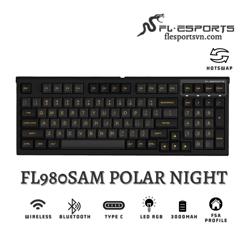 Bàn phím cơ FL-Esports FL980 SAM Polar Night 1