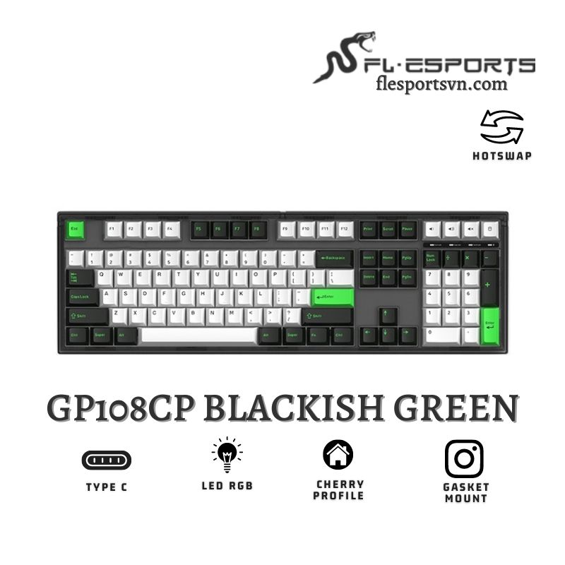 Bàn phím cơ FL-Esports GP108CP Blackish Green 1