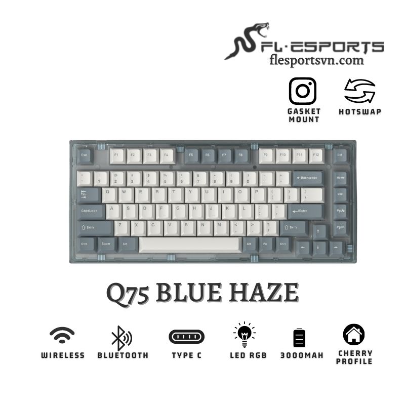 Bàn phím cơ FL-Esports Q75 Blue Haze 1