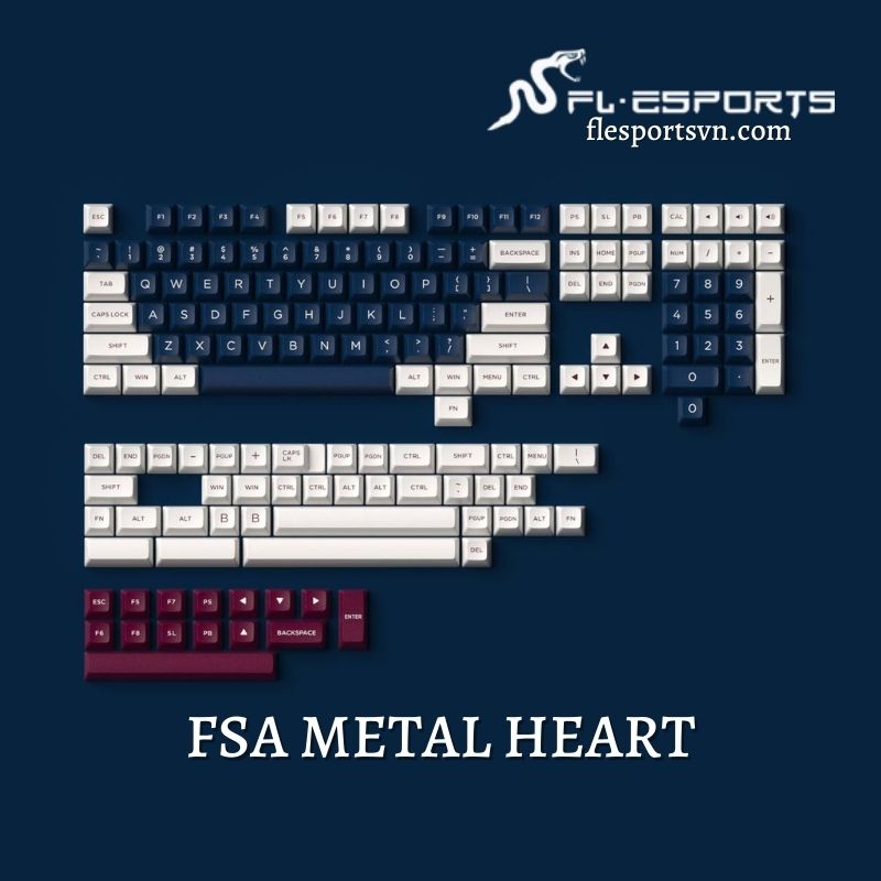 Keycap FL-Esports Metal Heart FSA Profile 1