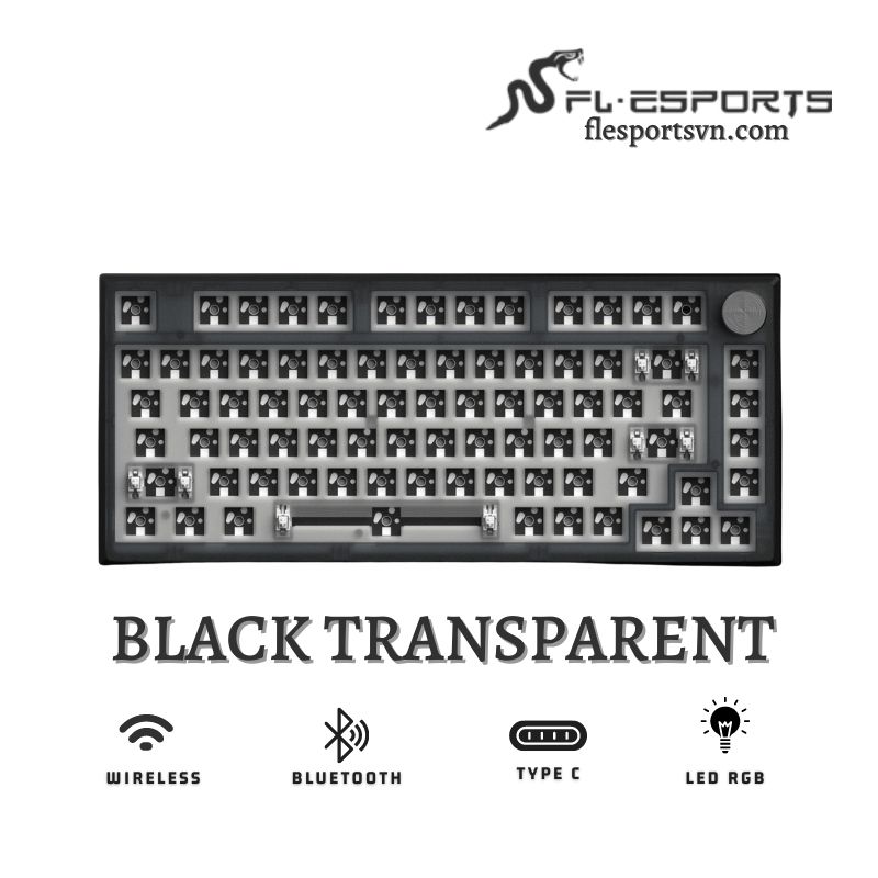 Kit bàn phím cơ FL-Esports MK750 Black Transparent 1