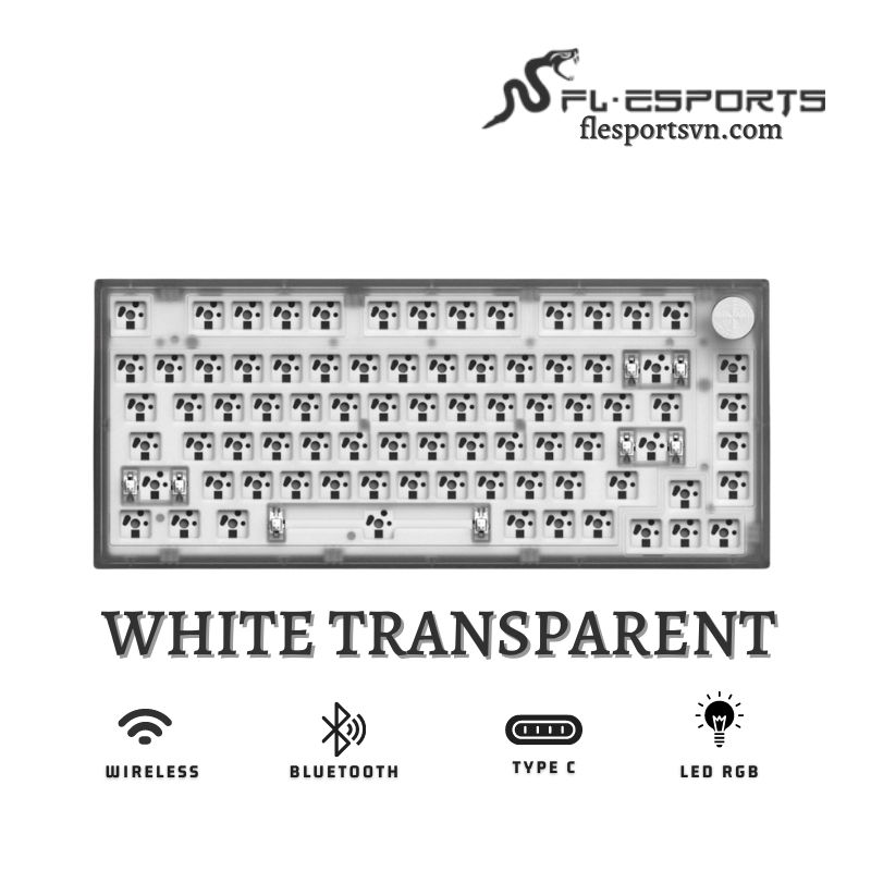 Kit bàn phím cơ FL-Esports MK750 White Transparent 1