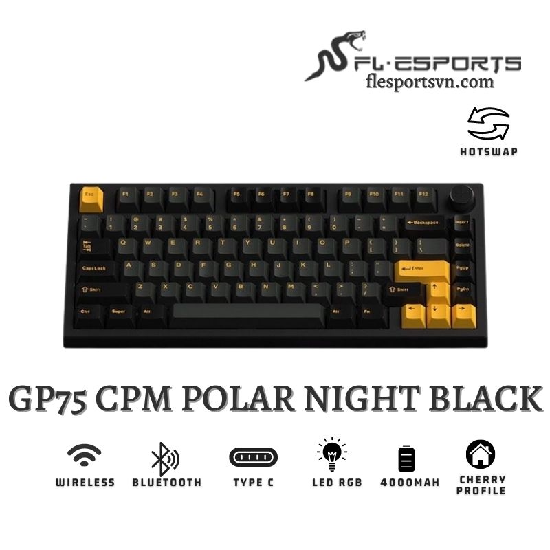 Bàn phím cơ FL-Esports GP75 CPM Polar Night Black 1