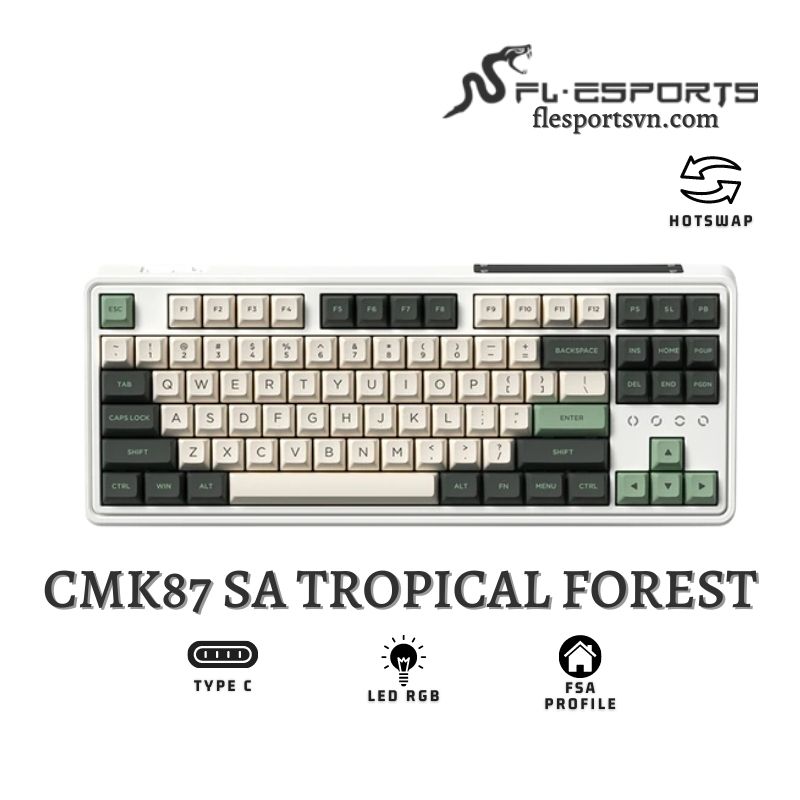 Bàn phím cơ FL-Esports CMK87 SA Tropical Forest 1