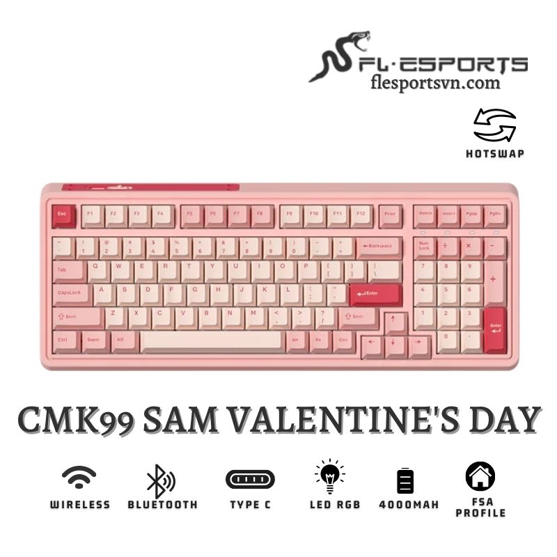 Bàn phím cơ FL-Esports CMK99 SAM Valentine Day 1