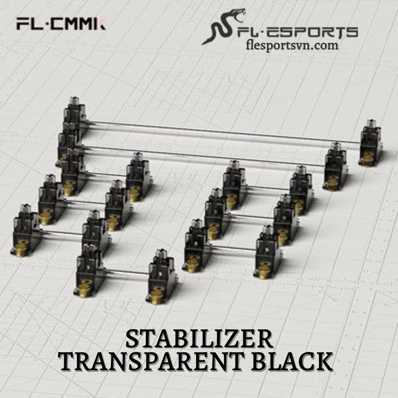 Bộ stab FL-Esports Transparent Black Screw-in PCB Mount 1