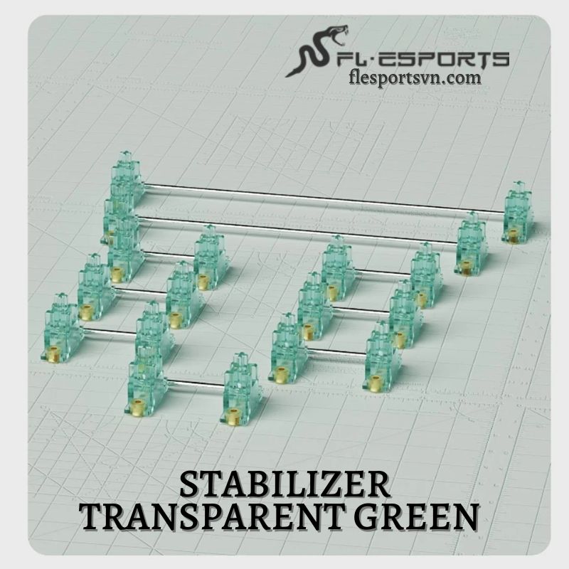 Bộ stab FL-Esports Transparent Green Screw-in PCB Mount 1
