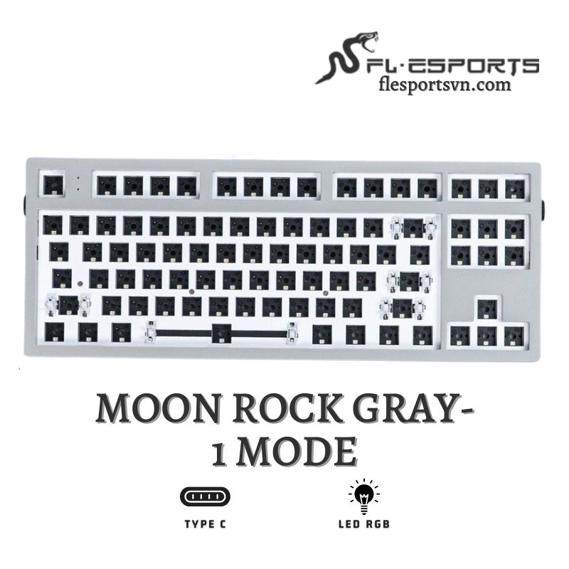 Kit bàn phím cơ FL-Esports MK870 Moon Rock Gray 1