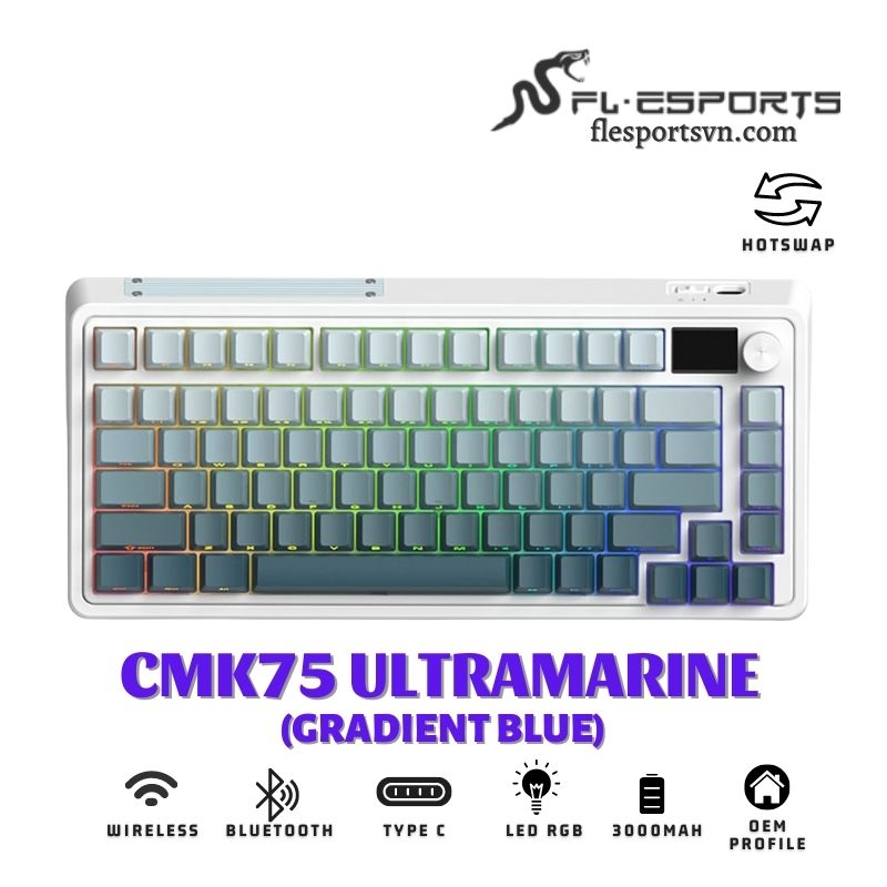 Bàn phím cơ FL-Esports CMK75 Ultramarine 1