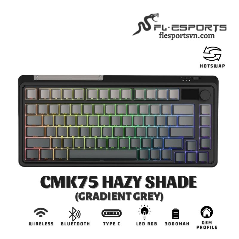 Bàn phím cơ FL-Esports CMK75 Hazy Shade 1